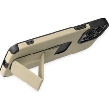 Asa Store Newface Apple iPhone 12 Pro Max Kılıf Mega Standlı Silikon - Gold
