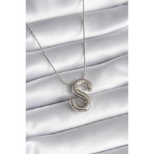 Fuder 316L Çelik Bubble "s" Harf Model Kadın Kolye