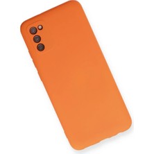 Asa Store Samsung Galaxy A03S Kılıf Nano Içi Kadife Silikon - Turuncu