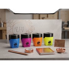 U-4 1034 Çift Delikli Hazneli Kalemtıraş - Tekli (Mavi, Pembe, Turuncu, Sarı Seçenekli)