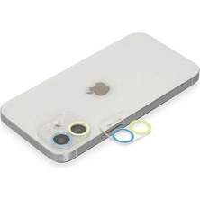 Asa Store Iphone 11 Renkli Kamera Lens Koruma Cam - Sarı-Mavi