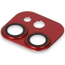 Asa Store Iphone 11 Pers Alüminyum Kamera Lens - Kırmızı