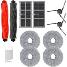 Voli Dreame X40 Pro Ultra RLX82CE (X40 Ultra Değil) Mop Bezli Fırça Hepa Filtre Seti 10 Parça