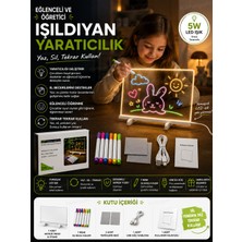 Kılıforyum LED Işıklı Akrilik Yazı ve Çizim Panosu – 7 Renk Kalemli, Silinebilir, USB Güçlü Dekoratif Dıy Çizim Tahtası