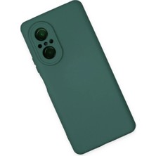 Asa Store Newface Huawei Nova 9 Se Kılıf Nano Içi Kadife Silikon - Koyu Yeşil
