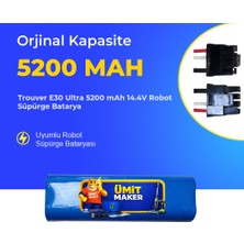 Ümit Maker Trouver E30 Ultra 5200 Mah 14.4V Robot Süpürge Batarya