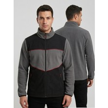 Proform Tekstil Proform Outdoor Fermuarlı Siyah-Gri Polar Özel Baskı Yapılabilir