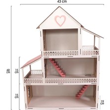 St. Morritz 60 cm Ahşap Çoçuk Bebek Oyun Evi Beyaz