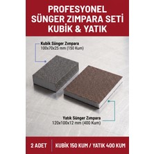Uniflex Sünger Zımpara Seti 150 Kum Kubik ve 400 Kum Yatık El Zımparası 2 Adet