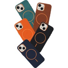 Asa Store Joko  iPhone 14 Luno Deri Magsafe Kapak - Yeşil
