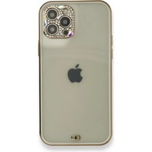Asa Store iPhone 12 Pro Kılıf Liva Taşlı Silikon - Beyaz