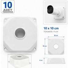 Vorex 10 Adet 10x10cm Tabansız Kamera Buatı Kamera Montaj Kutusu Junction Box Bullet Dome IP Uyumlu