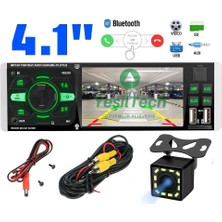 EXVOL Oto Teyp 4.1 Inch Ekranlı+ Park Kamera USB Bluetooth Aux