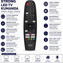 AŞIK STORE Strong Sungate Skytech Orijinal LED Tv Kumandası Whale Os Uyumlu Netflix Youtube Prime Video Disney+ Tuşlu