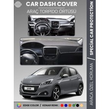 Peugeot 208 (2012-2019) Torpido Örtüsü Ön Göğüs Koruma Torpido Koruma Birebir Uyum Kaymaz Özel Kesim
