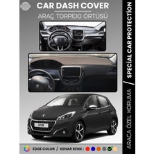 Peugeot 208 (2012-2019) Torpido Örtüsü Ön Göğüs Koruma Torpido Koruma Birebir Uyum Kaymaz Özel Kesim