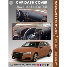 Audi A3 (2013-2020) Torpido Örtüsü Ön Göğüs Koruma Torpido Koruma Araca Özel Kaymaz Kolay Montaj