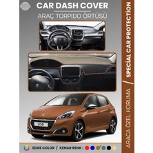 Peugeot 208 (2012-2019) Torpido Örtüsü Ön Göğüs Koruma Torpido Koruma Birebir Uyum Kaymaz Özel Kesim
