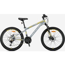 Kron Vortex 4.0 - 26" Mtb - 14' - 21 Vites - V.b. - Nardo Gri-Gri/sarı