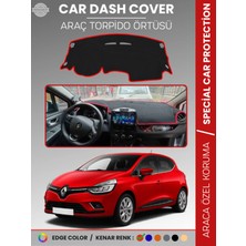 Renault Clio 4 (2012-2020) Torpido Örtüsü Ön Göğüs Koruma Torpido Koruma Birebir Uyum Kaymaz