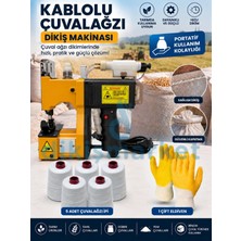 Dm Dikişmarket Kablolu Çuvalağzı Dikiş Makinesi Seti Eldiven ve 5 Adet Ip Hediyeli
