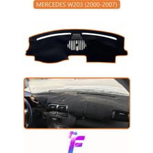 Mercedes W203 (2000-2007) Uyumlu Torpido Örtüsü | Yansıma Önleyici | Kolay Montaj | Tam Koruma | H22