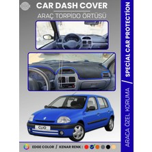Renault Clıo 2 Ekranlı (2001-2012) Torpido Örtüsü Ön Göğüs Koruma Torpido Koruma Araca Özel