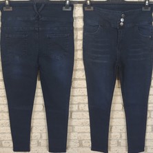 Modi Yüksek Bel Likralı Jean Pantolon 90 cm