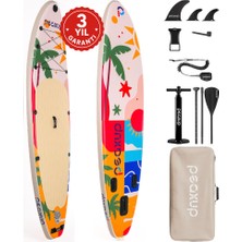 Peaxup Tropical Paradise Şişme Stand Up Paddle Board (Sup) Seti - 335X84X15CM - 3 Yıl Garantili