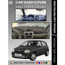 Renault Clıo 2 Ekranlı (2001-2012) Torpido Örtüsü Ön Göğüs Koruma Torpido Koruma Araca Özel