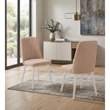 Uvi Collection Vina 2'li Sandalye Beyaz Taş