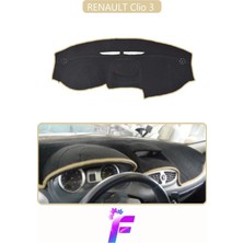 Renault Clio 3 Uyumlu Torpido Örtüsü | Yansıma Önleyici | Tam Koruma | Kolay ve Hızlı Montaj | J55