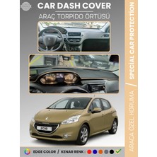 Peugeot 208 A9 (2012-2019) Torpido Örtüsü Ön Panel Koruma Tam Uyum Uv Koruma Kaymaz Kolay Montaj