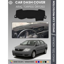 Toyota Corolla E120 (2002-2007) Torpido Örtüsü Ön Göğüs Koruma Araca Özel Çatlamayı Önler Kaymaz