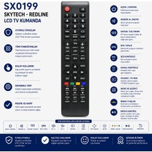 AŞIK STORE SX0199 Skytech Redline LCD Tv Kumandası – Epg Medya Kontrolü Kaynak Menü Teletekst Uyumlu Uzaktan Kumanda