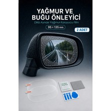 Omilife Şeffaf 2'li Oto Yan Ayna Yağmur Kaydırıcı Film Su Tutmaz Buğu Önleyici Görüş Koruyucusu