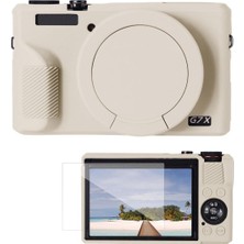 K&f Concept Canon G7X Mark Iıı (Beige) Krem Slikon Kılıf
