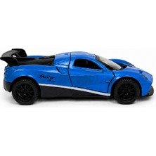Kidzon Mavi Metal Süper Spor Oyuncak Araba Martı Kapılı Açılır 1:64 Çek Bırak Model Araç