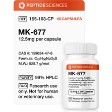 Peptide Sciences MK-677 (Ibutamoren) (12.5mg x 60 Capsules = 750MG)