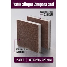 Uniflex 220 - 320 Kum Sünger Zımpara Seti 120X100X12 mm Yatık El Zımparası 2 Adet