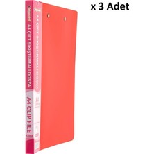Bigpoint Çift Sıkıştırmalı Dosya A4 Mat Kırmızı x 3 Adet