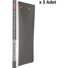 Bigpoint Çift Sıkıştırmalı Dosya A4 Mat Siyah x 3 Adet