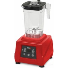 St. Morritz Bar Blender 2 Litre Dijital Kapak Sensörsüz Kırmızı
