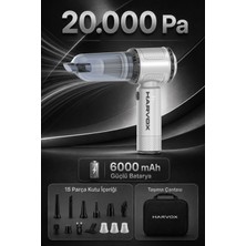 Seyutech 20000PA Güçlü Vakum Araç Süpürgesi Taşınabilir Çantalı 6000MAH Bataryalı Üflemeli