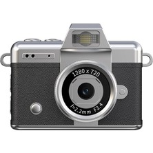 Acton Picco Flex Flip Ekranlı Retro Photo Kamera - Siyah