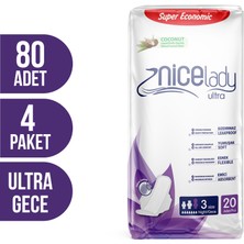 Nicelady Ultra Gece Hijyenik Ped Süper Avantajlı Paket 80 Adet