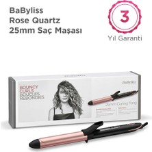 BaByliss Rose Quartz 25 mm 210 Derece 6 Isı Ayarlı Kuvars Seramik Kaplama Orta Kalınlıkta Saç Maşası C451E