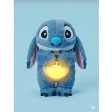 Tigoes Mavi Işıklı Nefes Alabilen Stitch Peluş Oyuncak 35 cm - Yumuşak Uyku Arkadaşı
