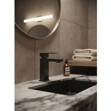 Titanium Design Kare Siyah Lavabo Bataryası