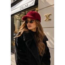 Wearflawless Kadın Peluş Şapka, Siperli Yumuşak Tüylü Kışlık Peluş Şapka, Trend Günlük Spor Şapka, Kışlık Hediye